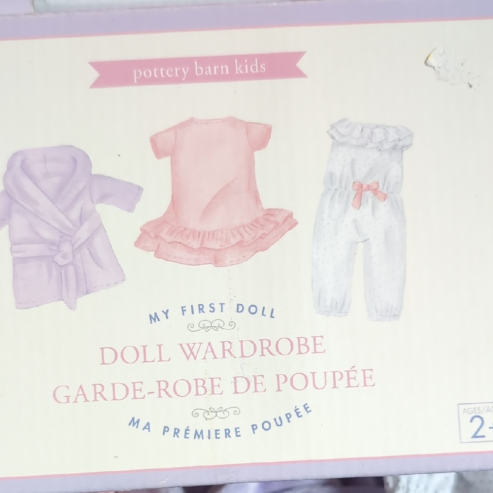 Pottery Barn Kids Doll Wardrobe Set - Purple, Pink, and White